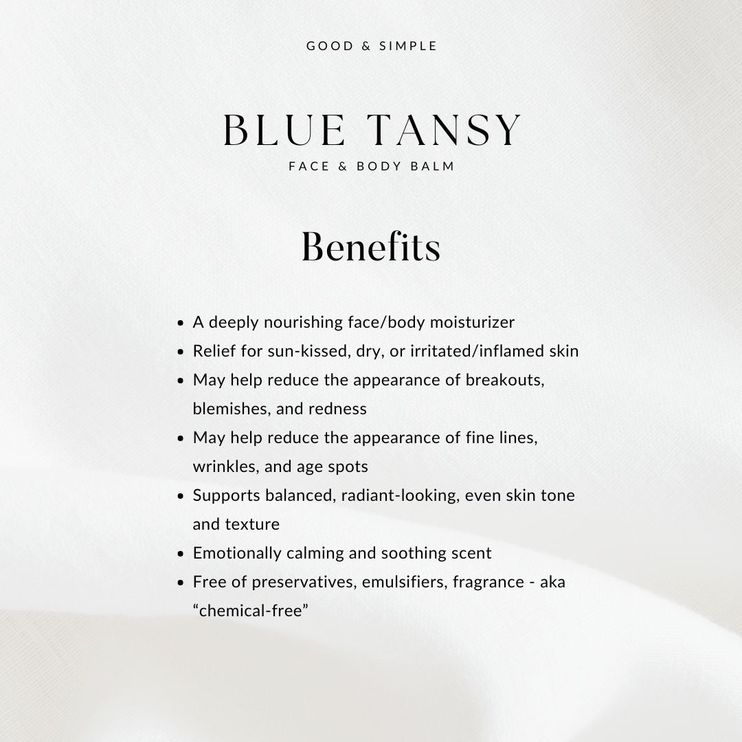 BLUE TANSY Whipped Balm Benefits